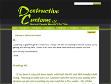 Tablet Screenshot of destructivecustoms.com